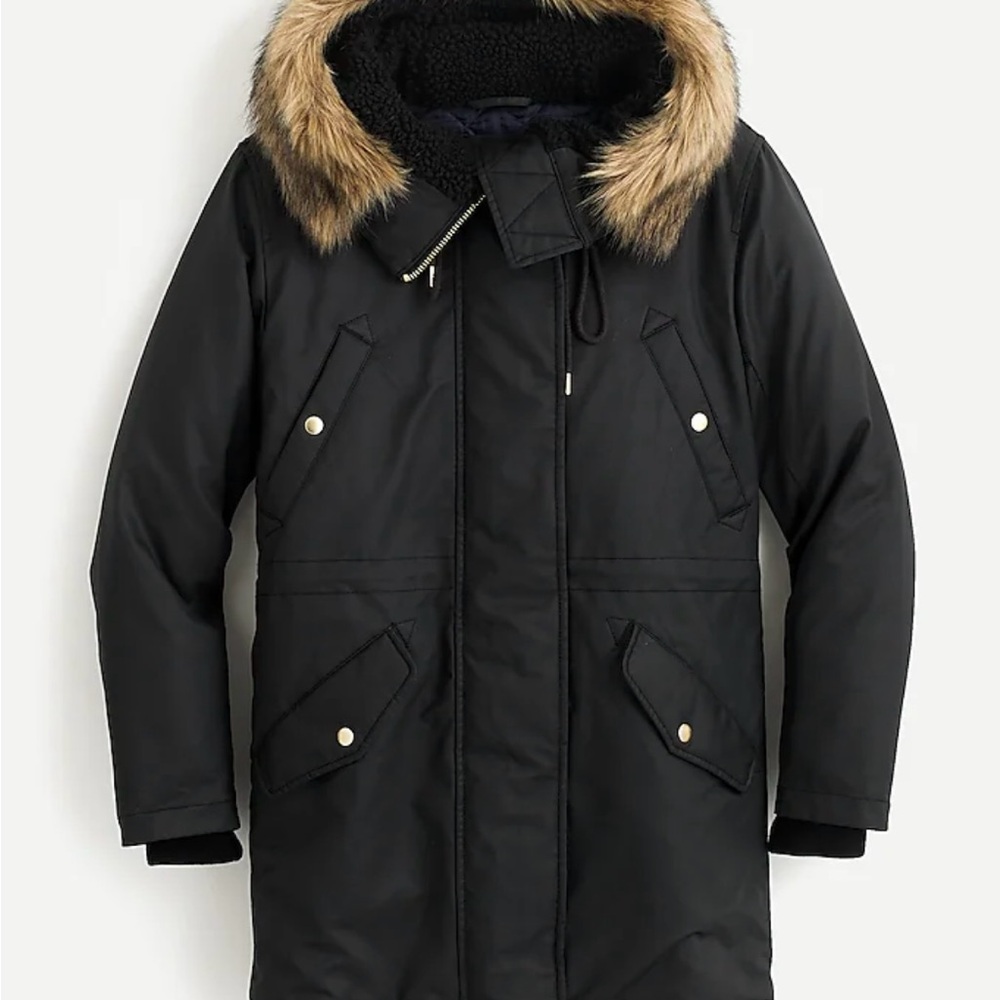 J. Crew Perfect Winter Parka with Eco-Friendly PrimaLoft®